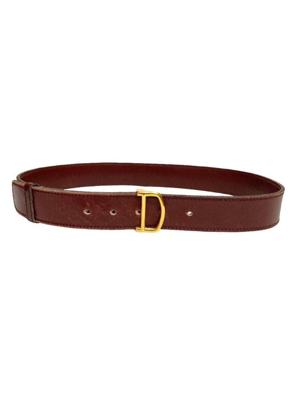 Cartier Must Line D Buckle Leather Belt Bordeaux